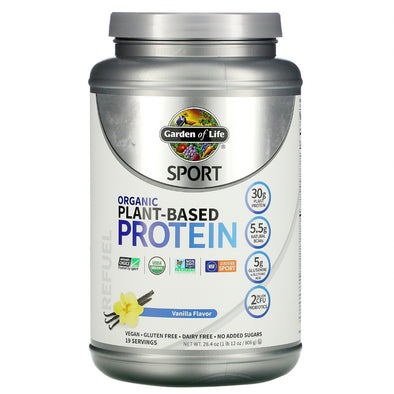 Garden of Life, Sport Organic Plant-Based Protein Vanilla 1 lb 12 oz (806 g) Exp 19 Jul 2025 - NutriFirst Pte Ltd