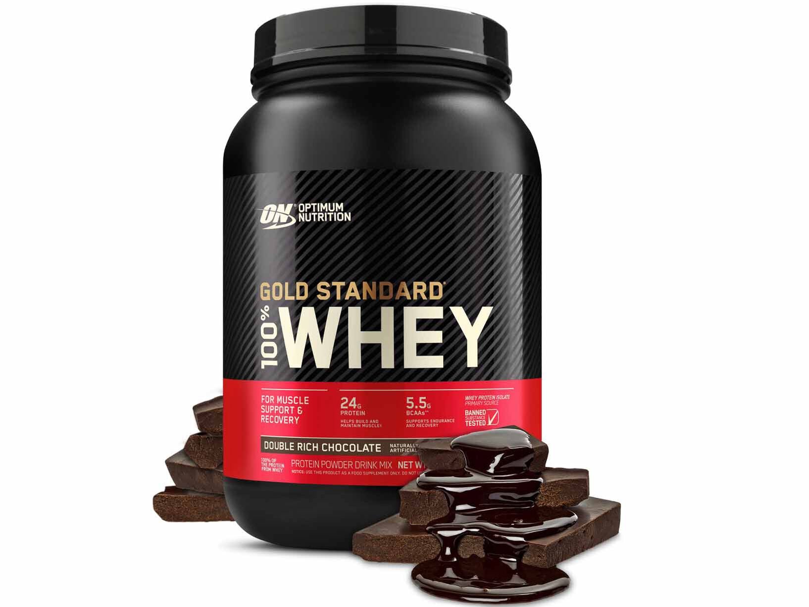 Optimum Nutrition 100% Whey Protein Gold Standard (2 Lb) Double Rich Chocolate Exp Dec 2025 - NutriFirst Pte Ltd