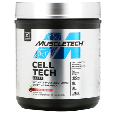 MuscleTech Cell Tech Elite Cherry Burst 1.3 lbs (591 g) Exp 21 Jul 2024 - NutriFirst Pte Ltd