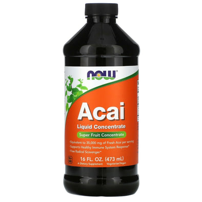 NOW Foods Acai Liquid Concentrate 16 fl oz (473 ml) Exp May 2025 - NutriFirst Pte Ltd