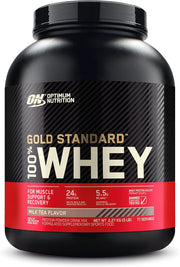 Optimum Nutrition 100% Whey Protein Gold Standard (5 Lbs) Milk Tea ( servings) EXP Jan 2026 - NutriFirst Pte Ltd