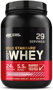 Optimum Nutrition 100% Whey Protein Gold Standard (2 Lb) Delicious Strawberry Exp Feb 2026 - NutriFirst Pte Ltd