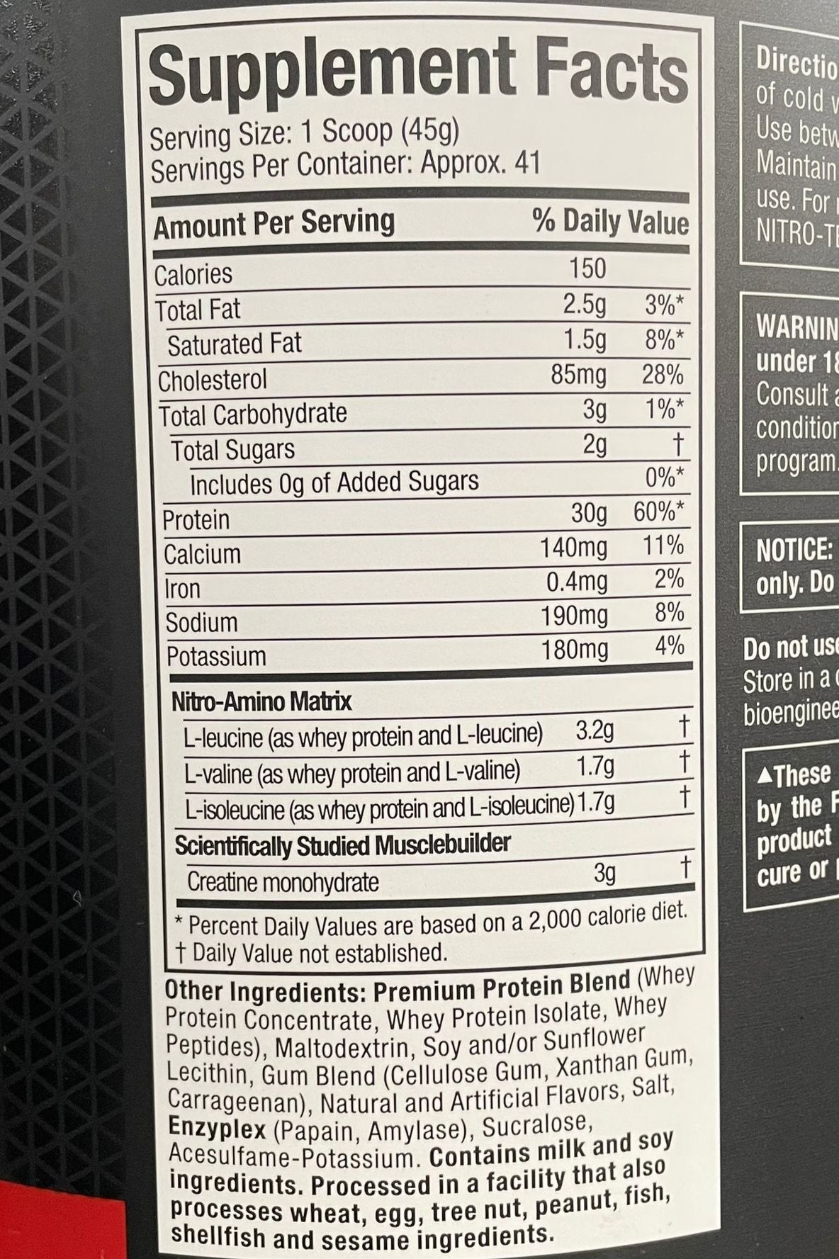 MuscleTech NitroTech Performance Series (4 Lbs) Vanilla EXP Oct 2027 - NutriFirst Pte Ltd