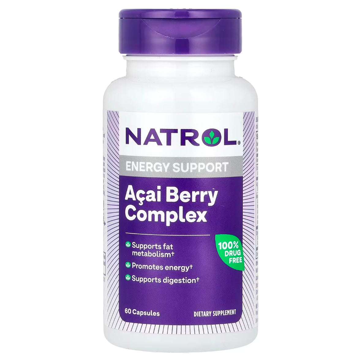 Natrol Acai Berry Complex 60 Capsules EXP 31 July 2025 - NutriFirst Pte Ltd