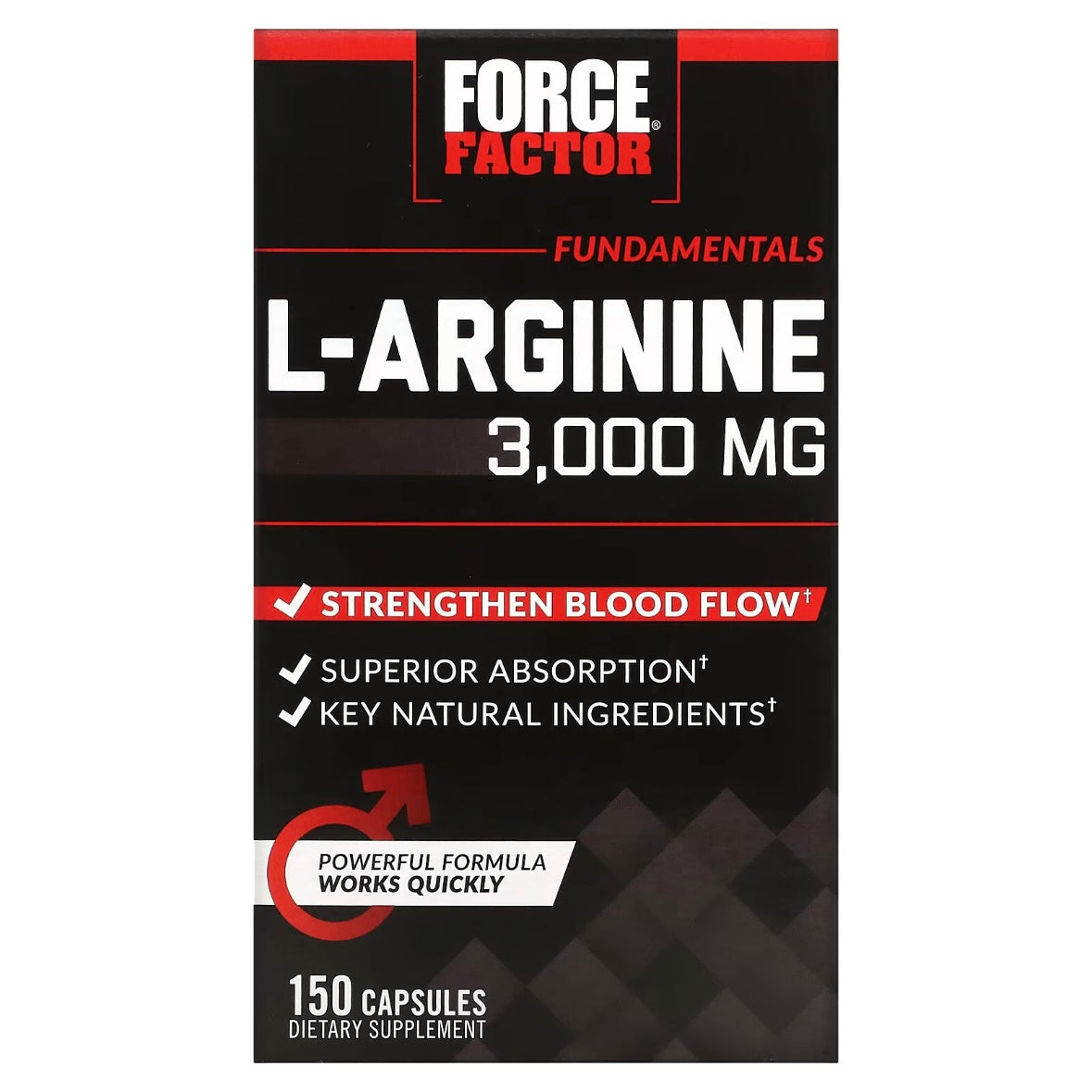 Force Factor L-Arginine 3,000 mg 150 Capsules 600 mg per Capsule EXP July 2027 - NutriFirst Pte Ltd