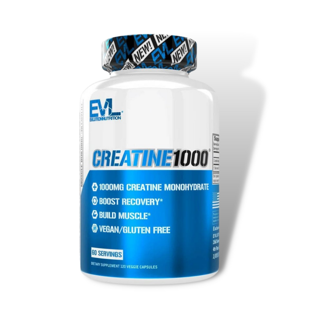 EVL Nutrition Creatine 1000 (120 Veggie Capsules) Exp Oct 2025