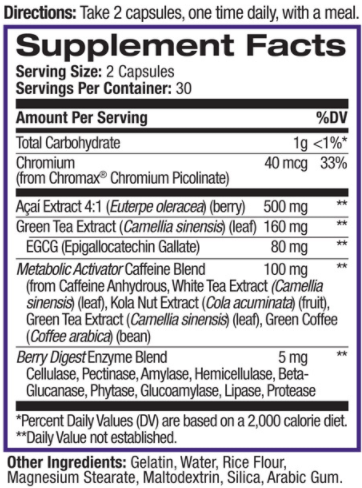 Natrol AcaiBerry Diet (60 Capsules) - NutriFirst Pte Ltd