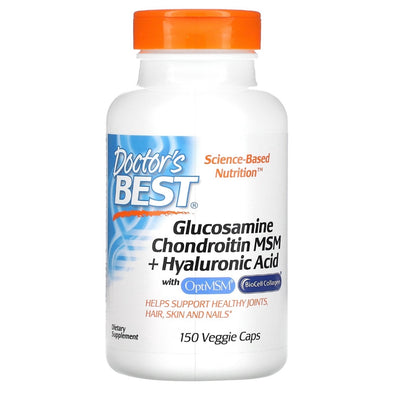 Doctor's Best Glucosamine Chondroitin MSM + Hyaluronic Acid 150 Veggie Caps Exp May 2024 - NutriFirst Pte Ltd