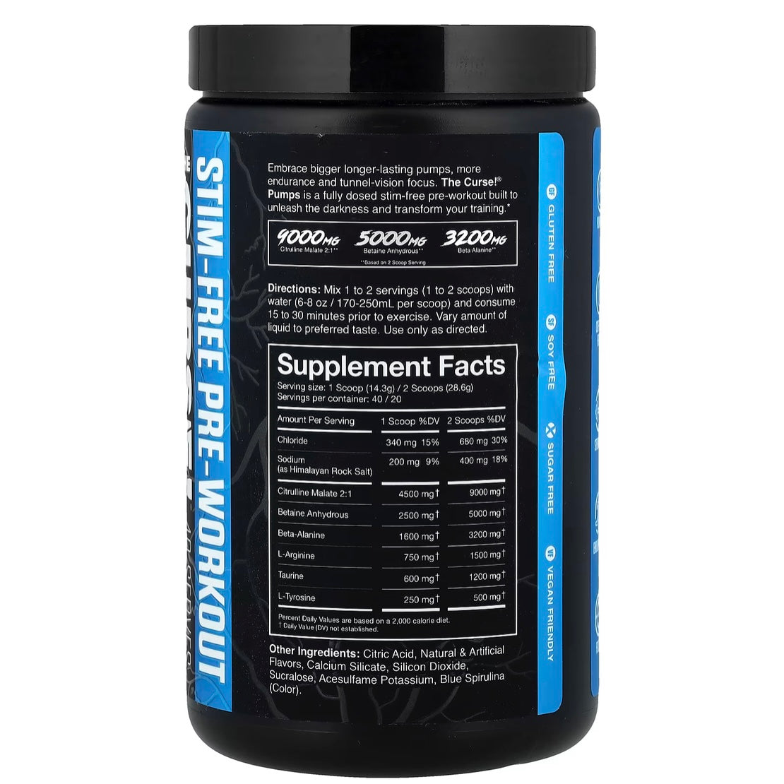 JNX Sports Stim-Free Pump Pre-Workout Blue Raspberry 20.2 oz (572 g) EXP Feb 2028 - NutriFirst Pte Ltd