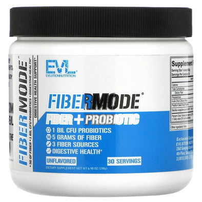 EVLution Nutrition FiberMode Fiber + Probiotic Unflavored 6.98 oz (198 g) Exp June 2025 - NutriFirst Pte Ltd