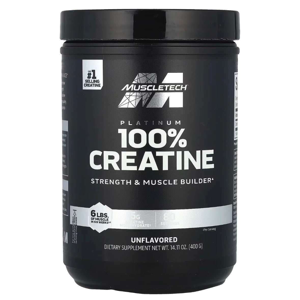MuscleTech Platinum 100% Creatine (400g) Unflavored Exp  22 May 2027 - NutriFirst Pte Ltd
