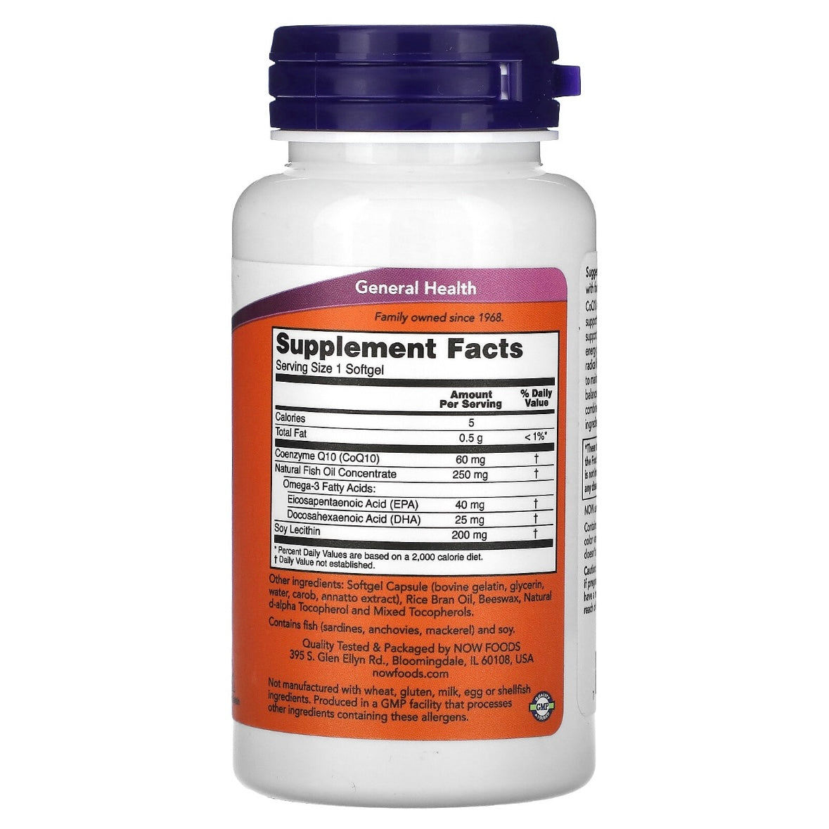 NOW Foods CoQ10 60mg 60 Softgels EXP June 2029 - NutriFirst Pte Ltd