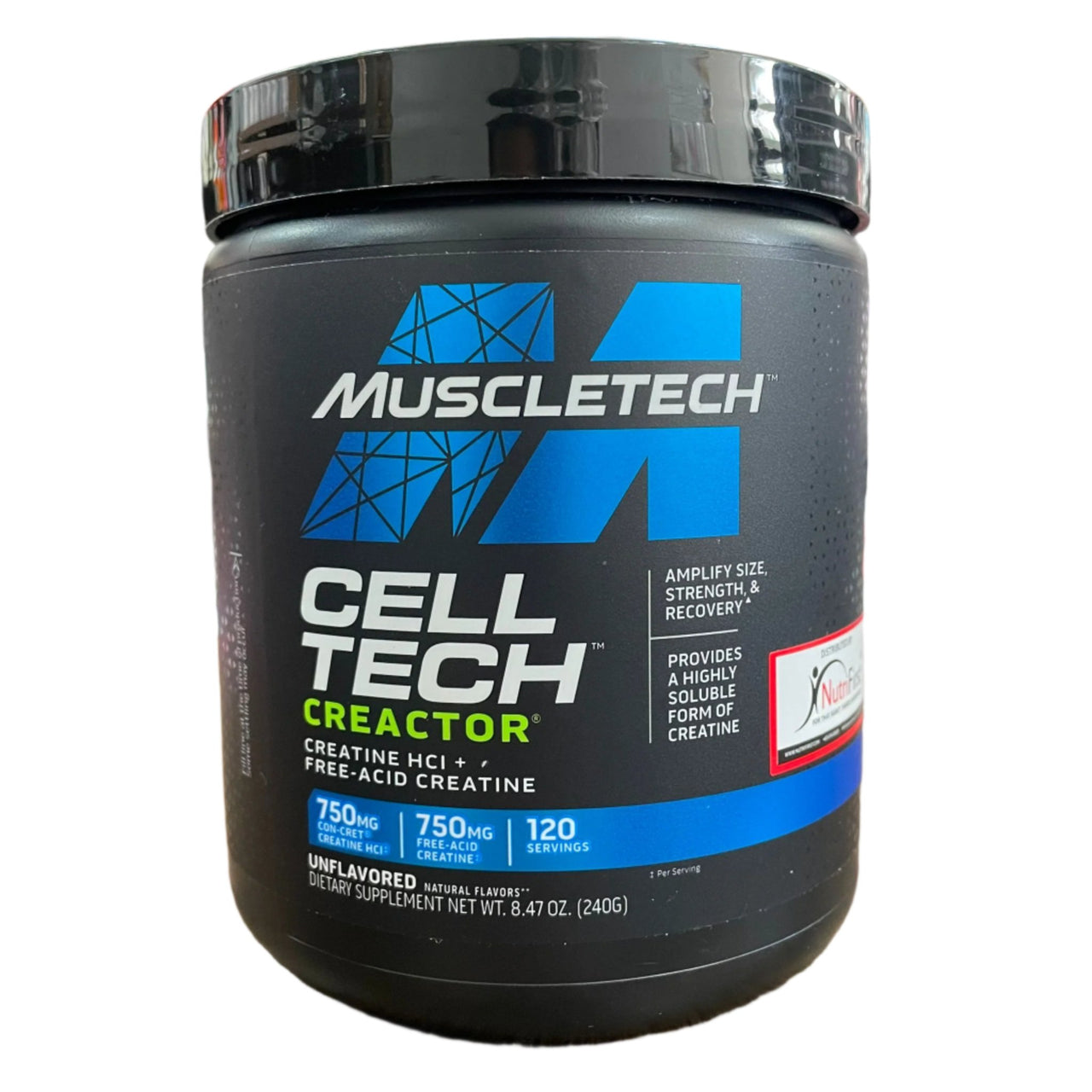 MuscleTech, Cell Tech CREACTOR, Creatine HCI + Free-Acid Creatine Unflavoured 8.47 oz (240g) Exp 5 June 2025 - NutriFirst Pte Ltd