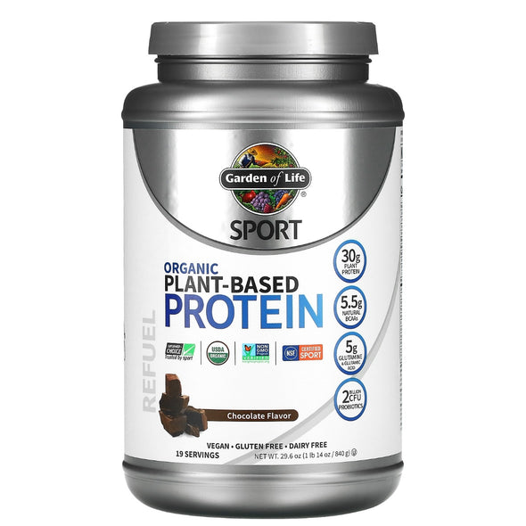Garden of Life, Sport Organic Plant-Based Protein Chocolate 29.6 oz (840 g) Exp 26 Apr 2025 - NutriFirst Pte Ltd