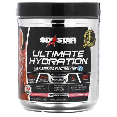 SIXSTAR Elite Series Ultimate Hydration Watermelon 12.5 oz (354 g) Exp 3 Dec 2023 - NutriFirst Pte Ltd