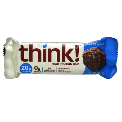 Think ! High Protein Bars 1 Bar 2.1 oz (60 g) Brownie Crunch Exp 20 Oct 2024 - NutriFirst Pte Ltd