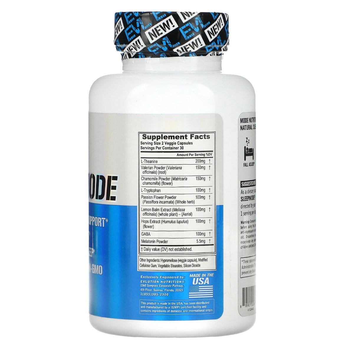 EVLution Nutrition SleepMode 60 Veggie Capsules - NutriFirst Pte Ltd