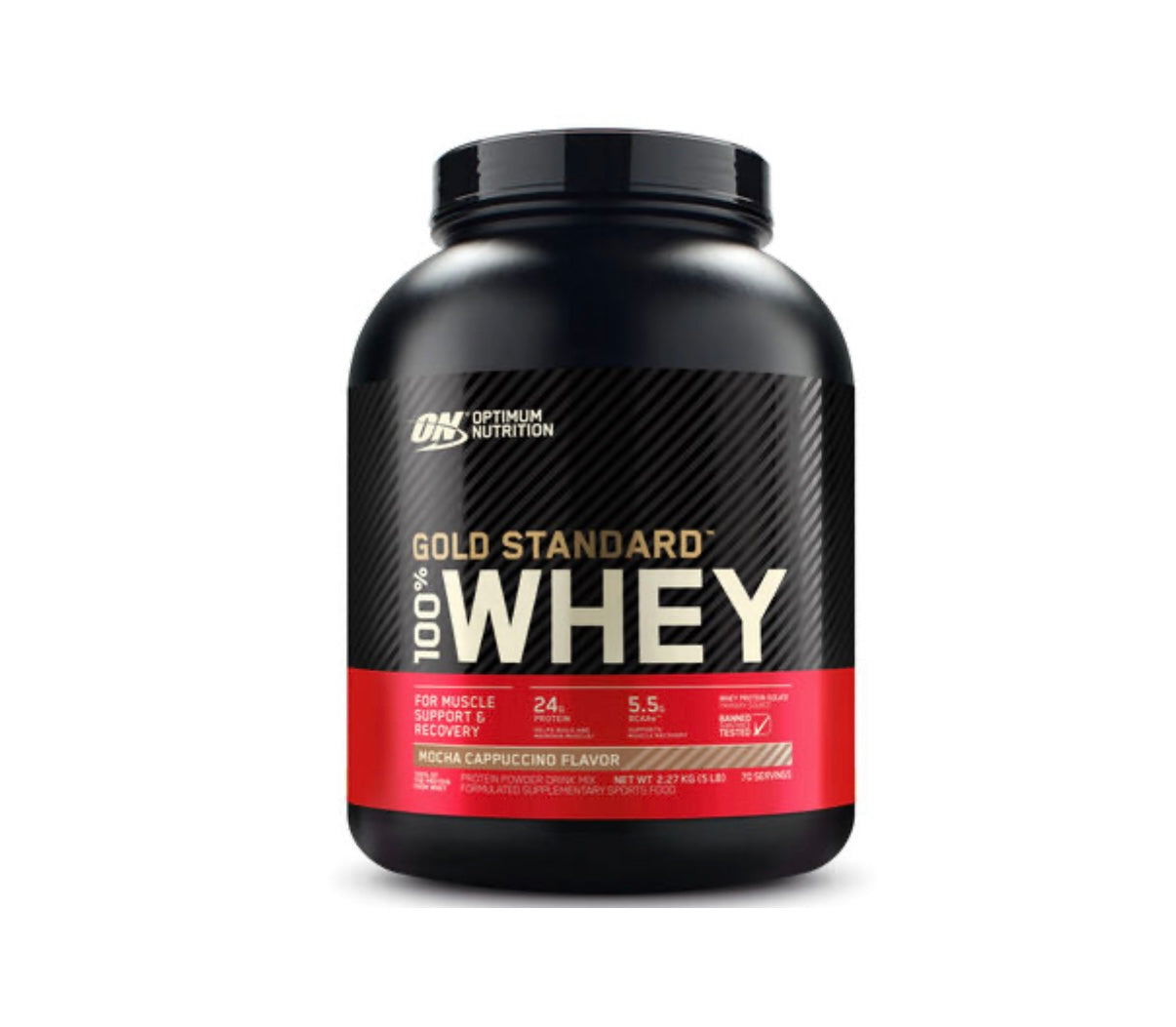 Optimum Nutrition 100% Whey Protein Gold Standard (5 Lbs) Mocha Cappuccino (70 servings} Exp 5 June 2026