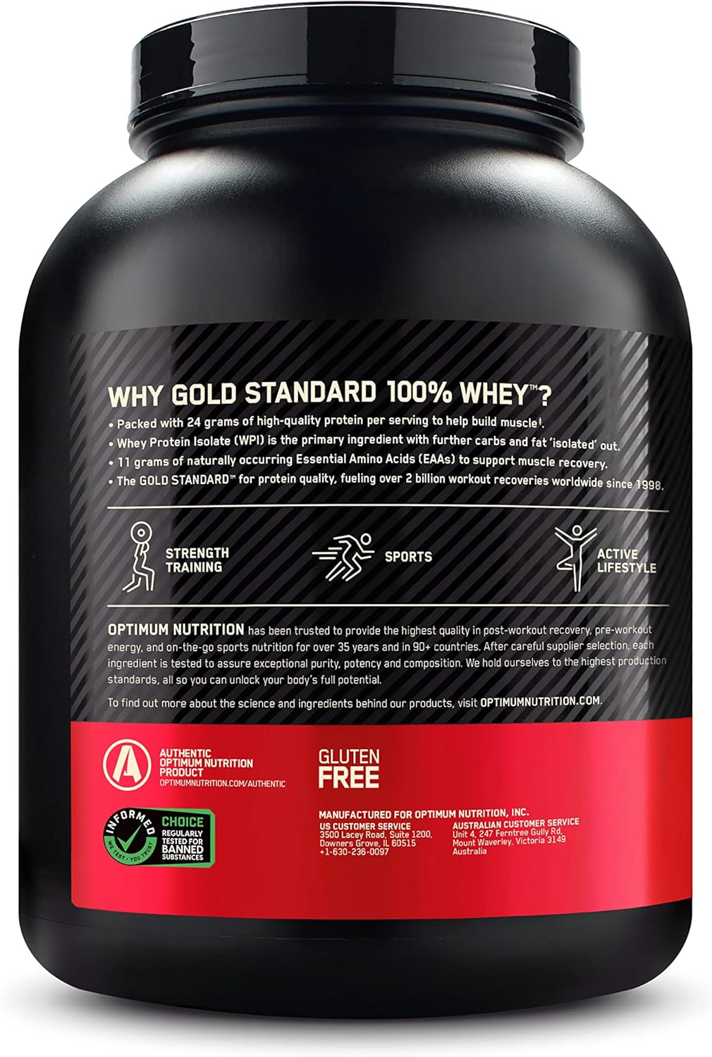 Optimum Nutrition 100% Whey Protein Gold Standard (5 Lbs) Milk Tea ( servings) EXP Jan 2026 - NutriFirst Pte Ltd