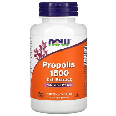 NOW Foods Propolis 1500 100 Veg Capsules Exp May 2027 - NutriFirst Pte Ltd