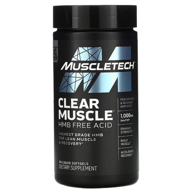 MuscleTech Clear Muscle HMB Free Acid 84 Liquid Softgels Exp 19 Dec 2023 - NutriFirst Pte Ltd
