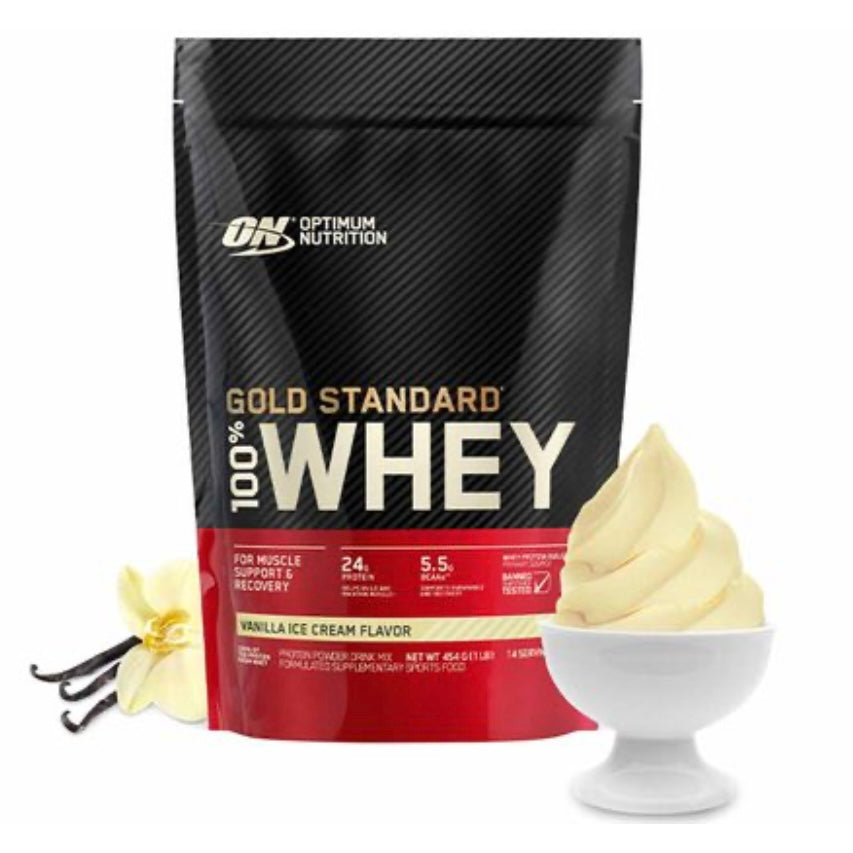Optimum Nutrition 100% Whey Protein Gold Standard (1 Lb) Vanilla Ice Cream EXP Jun 2026 - NutriFirst Pte Ltd