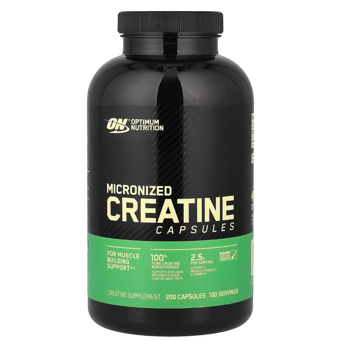 Optimum Nutrition Creatine 2500 Caps 2.5 g 200 Capsules exp Aug 2027