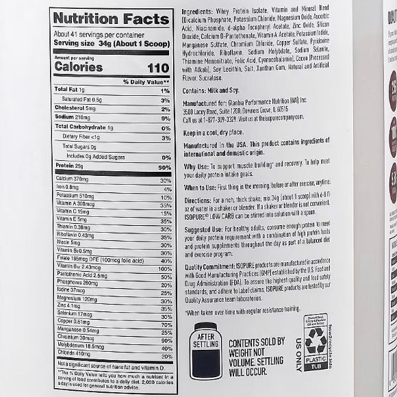 Isopure Low Carb Protein Powder Dutch Chocolate 3.07 lb (1.39 kg) EXP Dec 2026 - NutriFirst Pte Ltd