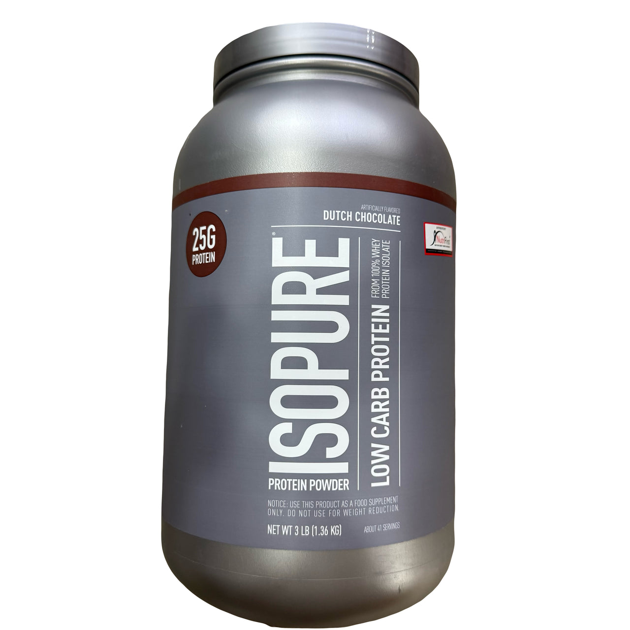 Isopure Low Carb Protein Powder Dutch Chocolate 3.07 lb (1.39 kg) EXP Dec 2026 - NutriFirst Pte Ltd