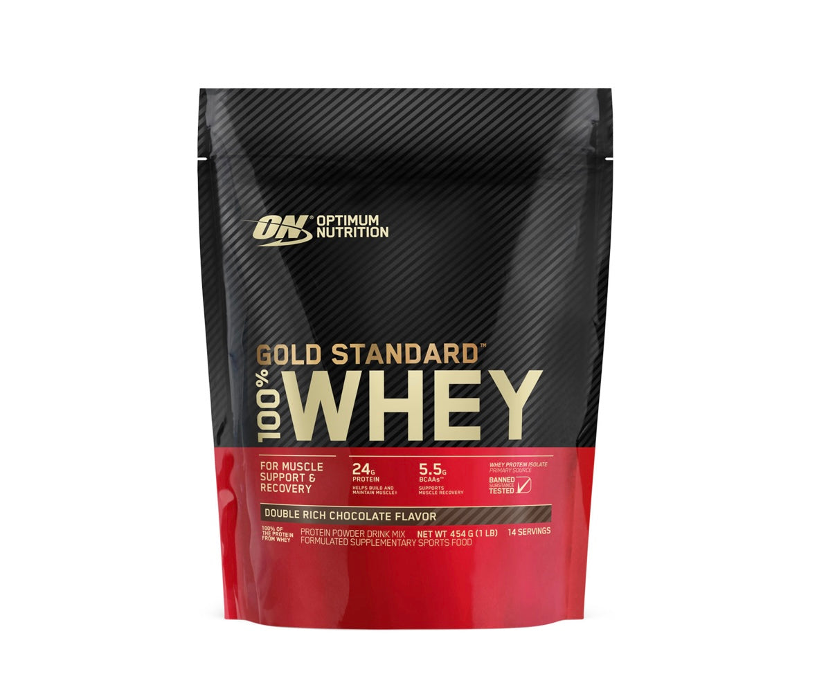 Optimum Nutrition 100% Whey Protein Gold Standard (1 Lb) Double Rich Chocolate Exp Dec 2026