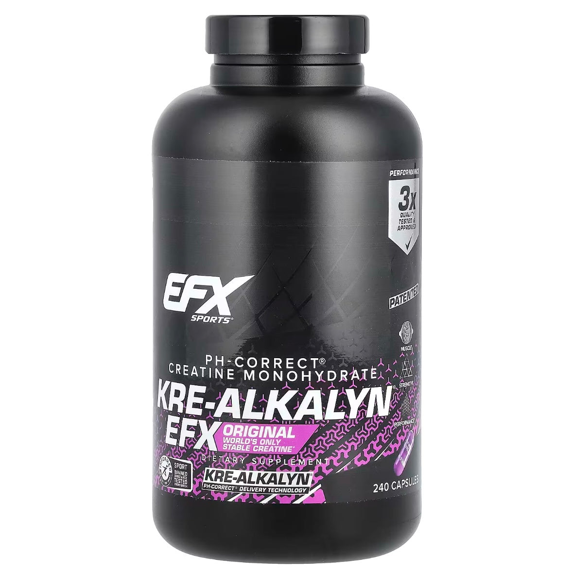 EFX Sports Kre-Alkalyn Hardcore 240 Capsules EXP May 2029 - NutriFirst Pte Ltd