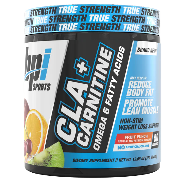BPI Sports CLA + Carnitine (350g) 50 Servings Fruit Punch Exp Jun 2027 - NutriFirst Pte Ltd