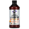 NOW Foods Sports Triple Strength L-Carnitine Liquid Citrus 3,000 mg 16 fl oz (473 ml) Exp Sep 2025 - NutriFirst Pte Ltd