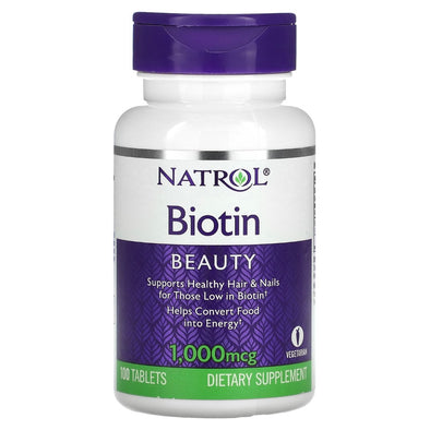 Natrol, Biotin, 1,000 mcg, 100 Tablets EXP Aug 2025 - NutriFirst Pte Ltd