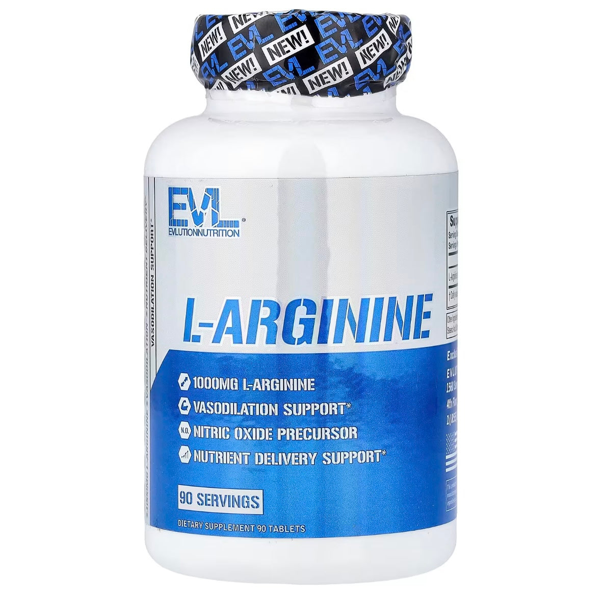 EVLution Nutrition L-Arginine 1 g 90 Tablets EXP Sep 2027 - NutriFirst Pte Ltd