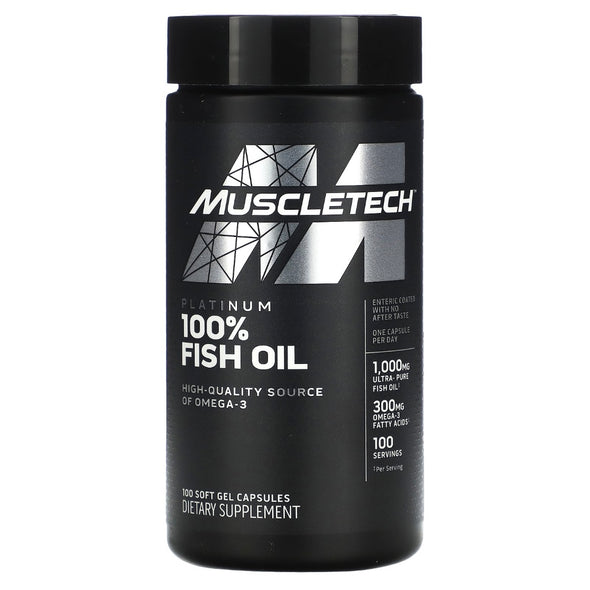 MuscleTech Platinum 100% Fish Oil 100 Soft Gel Capsules Exp 9 Dec 2024 - NutriFirst Pte Ltd