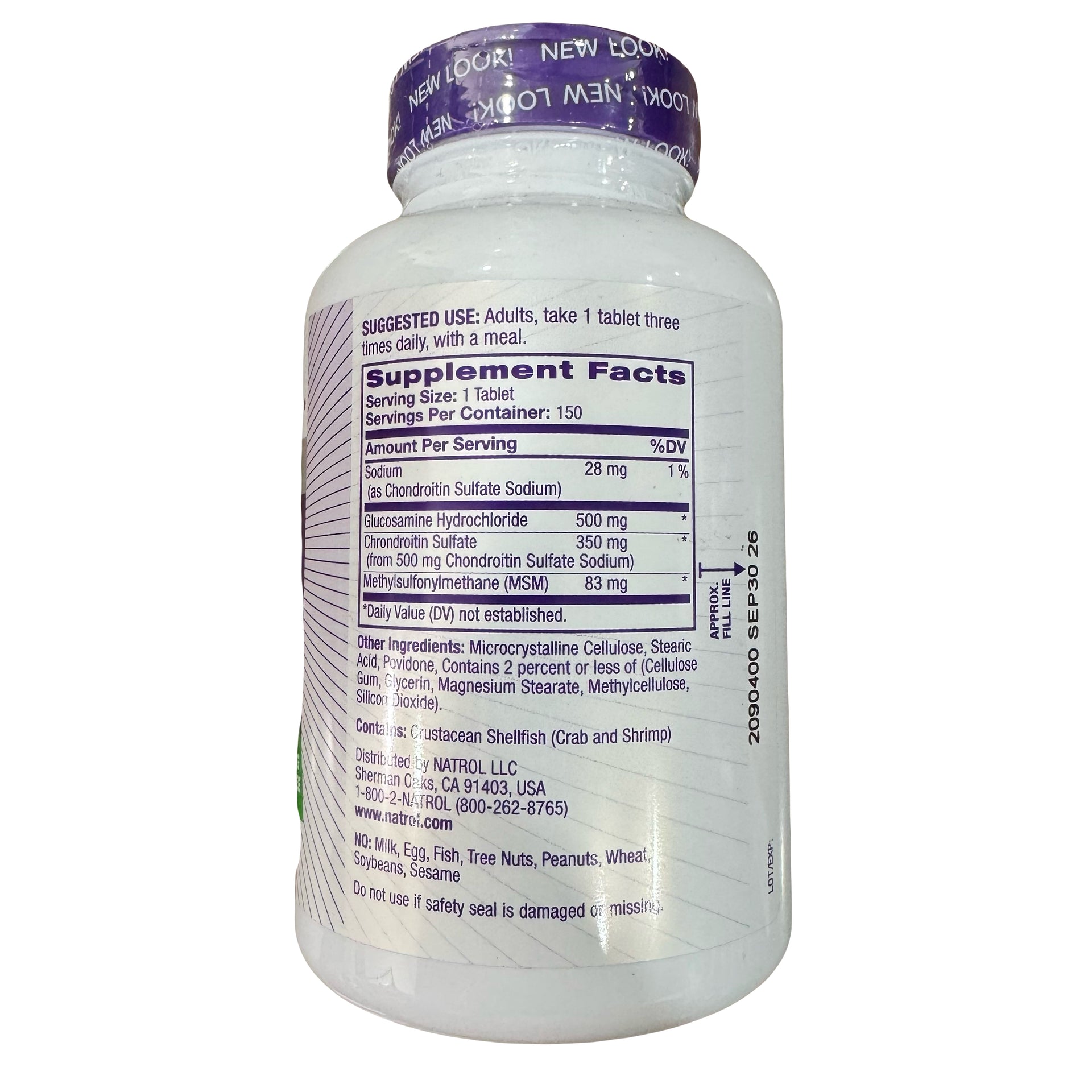 Natrol Glucosamine Chondroitin MSM (90 Tablets) EXP 30 Apr 2026 - NutriFirst Pte Ltd