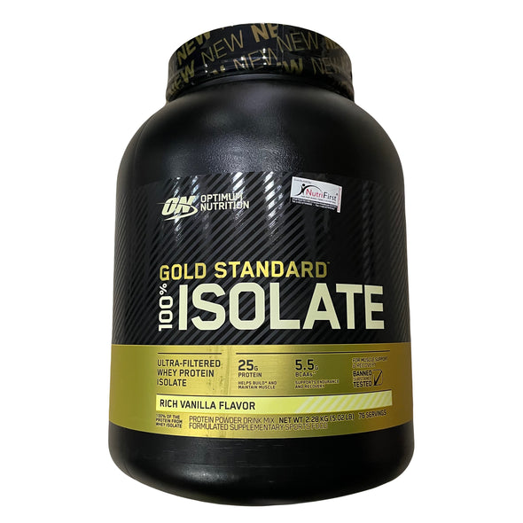 Optimum Nutrition GOLD STANDARD 100% ISOLATE 5lbs Rich Vanilla Exp Dec 2024 - NutriFirst Pte Ltd