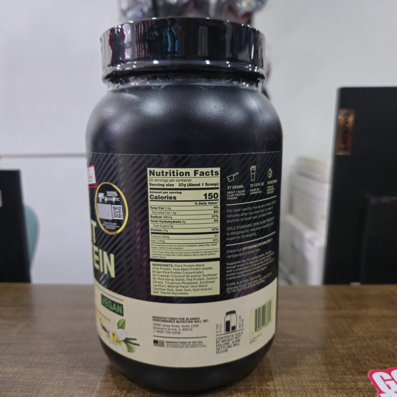 Gold Standard 100% Plant Protein Rich Creamy Vanilla Flavour (1.63lb) EXP Apr 2026 - NutriFirst Pte Ltd