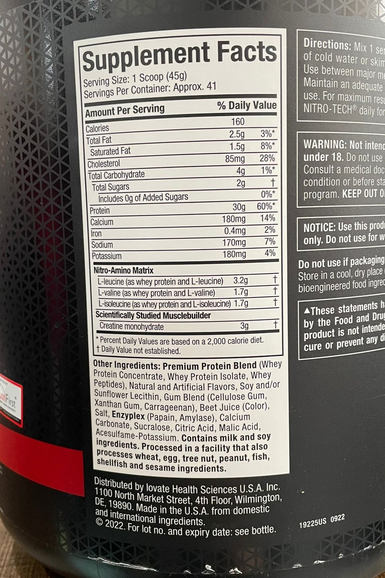MuscleTech NitroTech Performance Series (4 Lbs) Strawberry EXP Jan 2027 - NutriFirst Pte Ltd