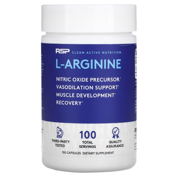 RSP Nutrition Arginine 750mg (100 Capsules) - NutriFirst Pte Ltd