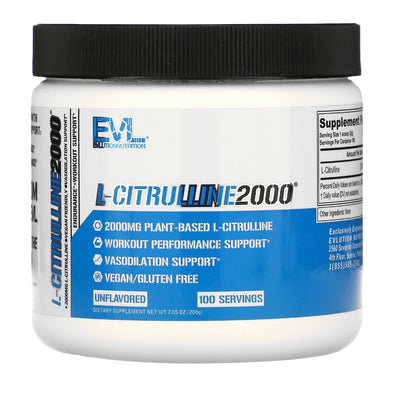 EVLution Nutrition L-CITRULLINE2000 7.5 oz (200 g) Exp Oct 2024 - NutriFirst Pte Ltd