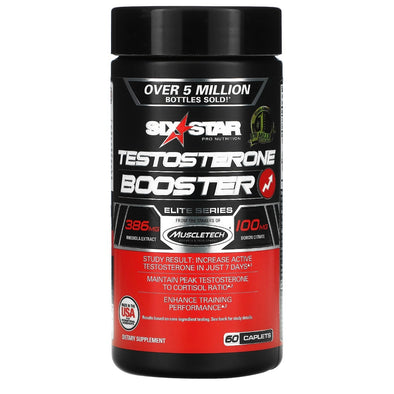 Six Star Elite Series Testosterone Booster 60 Caplets Exp 18 Oct 2025 - NutriFirst Pte Ltd