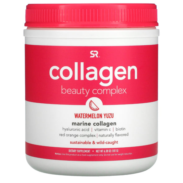Sports Research Collagen Beauty Complex Marine Collagen Watermelon Yuzu 6.38 oz (181 g) Exp Feb 2025 - NutriFirst Pte Ltd