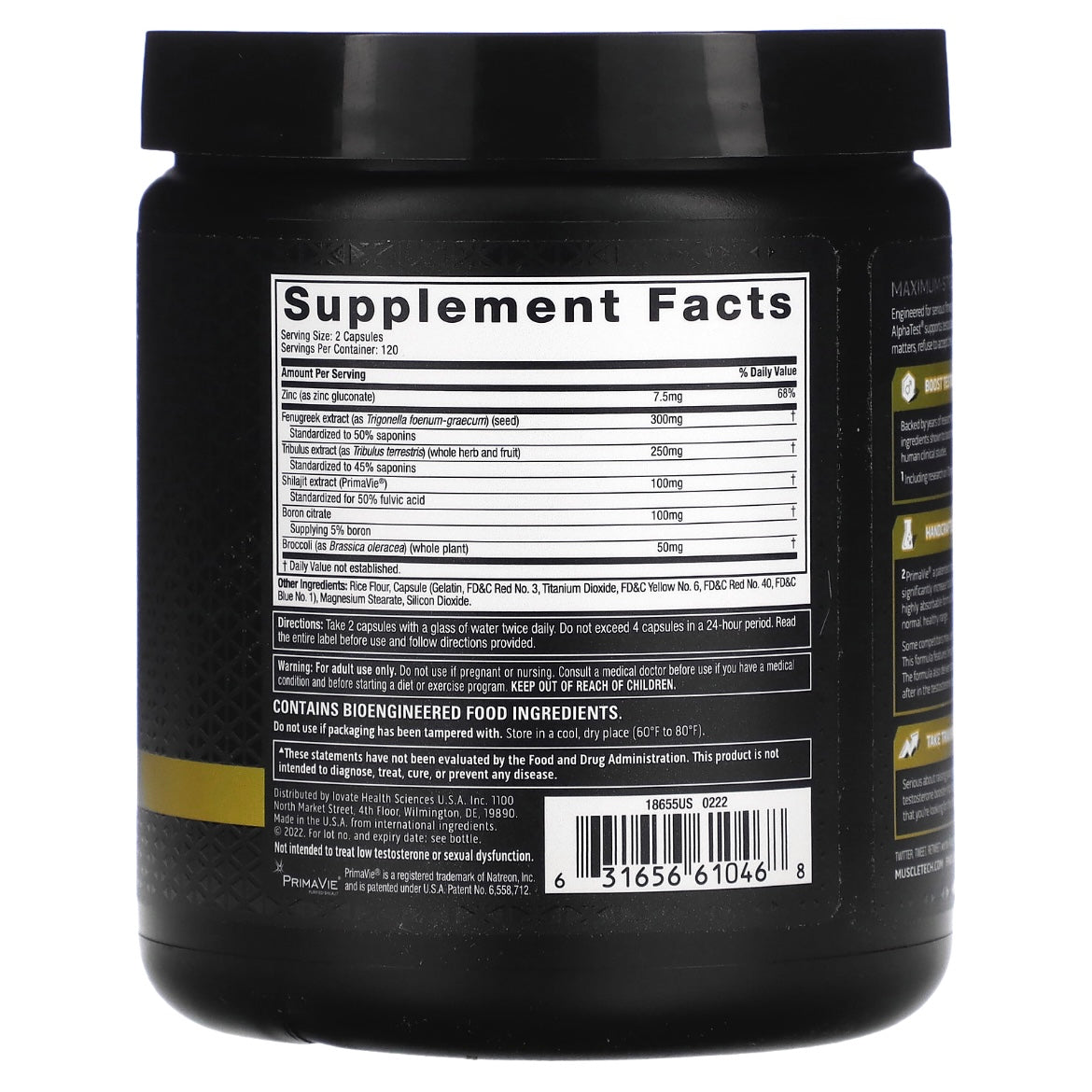 MuscleTech Alpha Test 240 Capsules - NutriFirst Pte Ltd