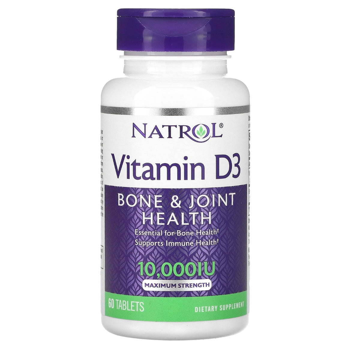 Natrol Vitamin D3 Bone & Joint Health Maximum Strength 10,000 IU 60 Tablets EXP Feb 2024 - NutriFirst Pte Ltd