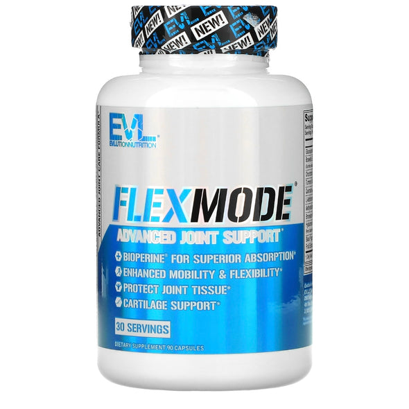 EVLution Nutrition FlexMode Advanced Joint Support 90 Capsules Exp Sep 2024 - NutriFirst Pte Ltd