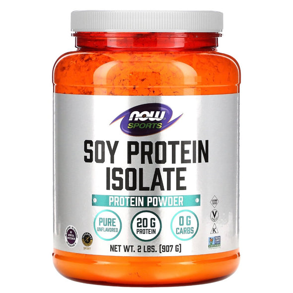 NOW Foods Sports Soy Protein Isolate Pure Unflavored 2 lbs (907 g) Exp Oct 2024 - NutriFirst Pte Ltd
