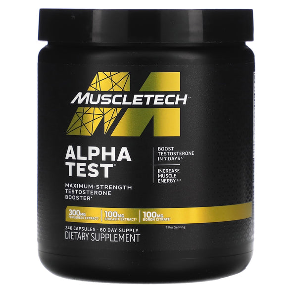 MuscleTech Alpha Test 240 Capsules - NutriFirst Pte Ltd