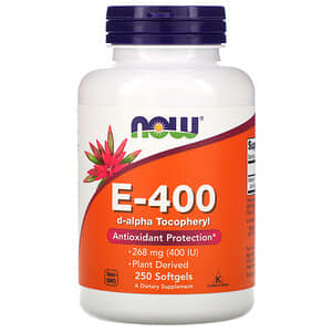 NOW Foods, E-400, 268 mg , 250 Softgels - NutriFirst Pte Ltd